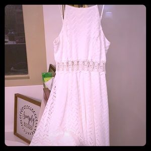 White crotchet sun dress
